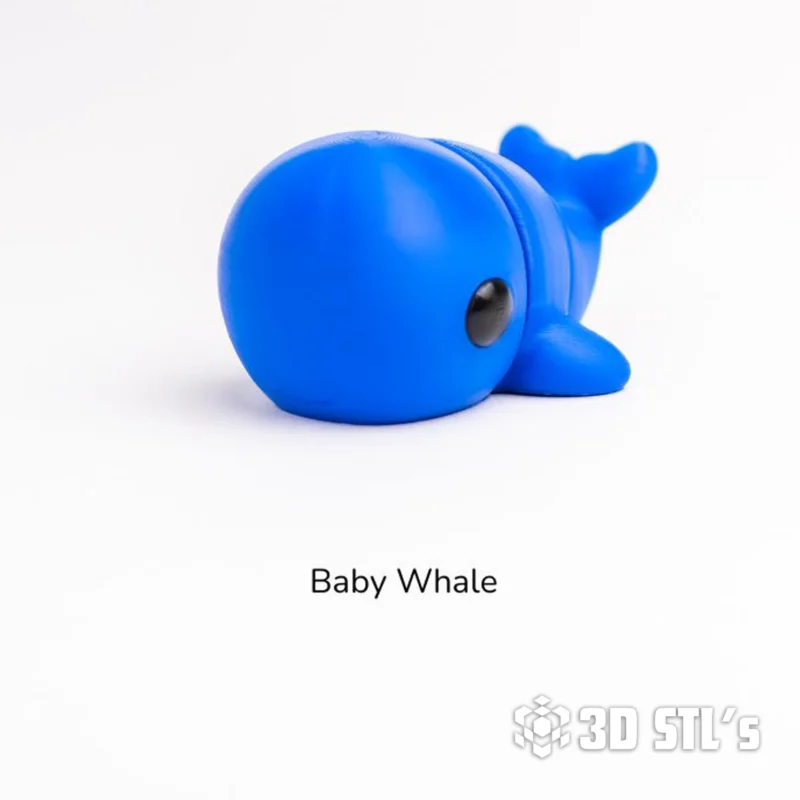 Baby Whale STL 3MF 3D Print Model - Image 3