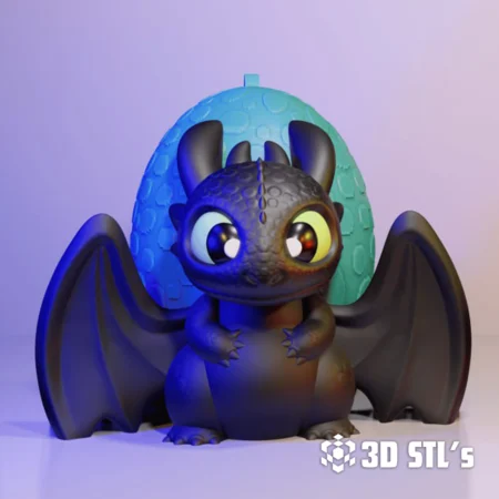 Toothless STL 3D Print Model
