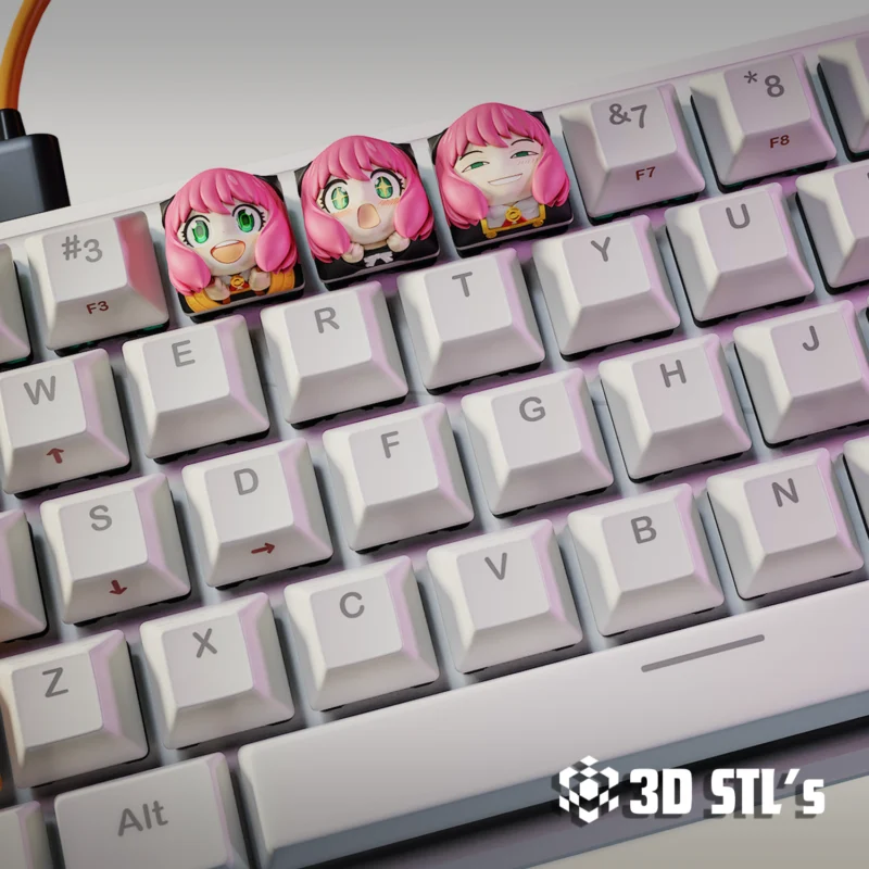 Anime Keycaps Maomao Frieren Anya STL 3D Print Models