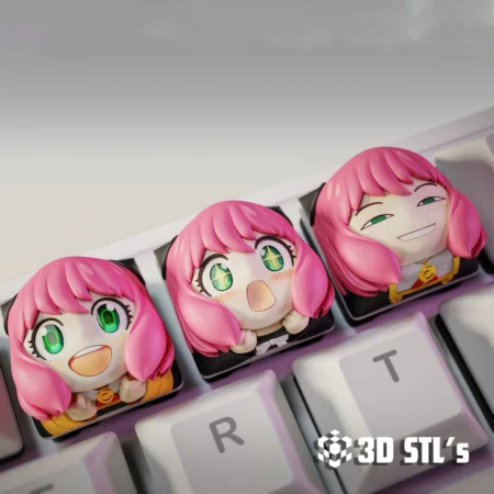 Anime Keycaps Maomao Frieren Anya STL 3D Print Models