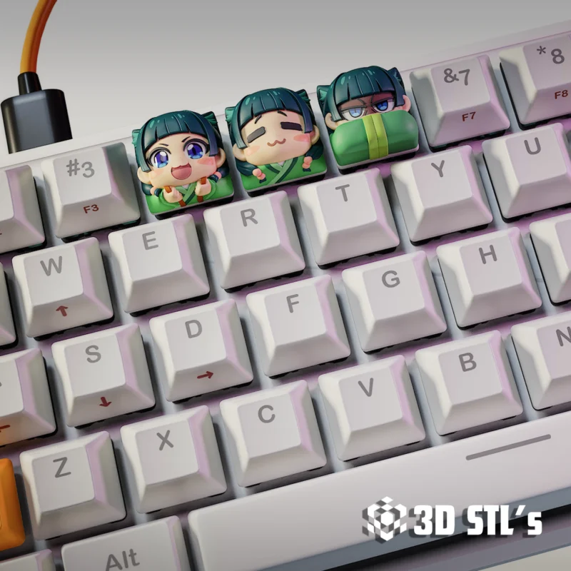 Anime Keycaps Maomao Frieren Anya STL 3D Print Models
