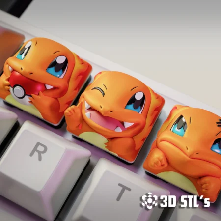 Keycaps Charmander Pokémon STL 3D Print Models