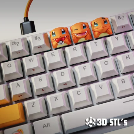 Keycaps Charmander Pokémon STL 3D Print Models