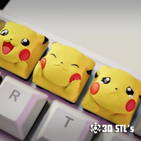 Keycaps Pikachu Pokémon STL 3D Print Models