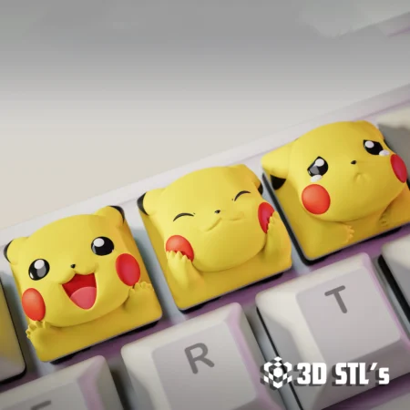 Keycaps Pikachu Pokémon STL 3D Print Models