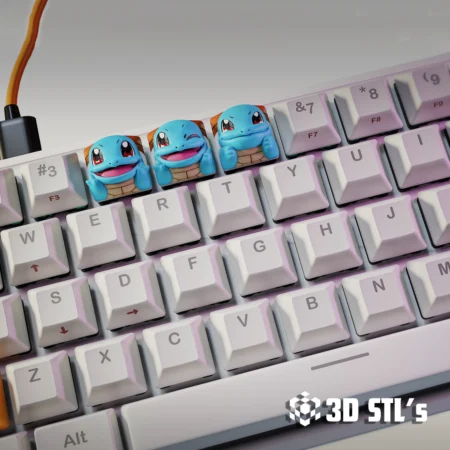 Keycaps Squirtle Pokémon STL 3D Print Models