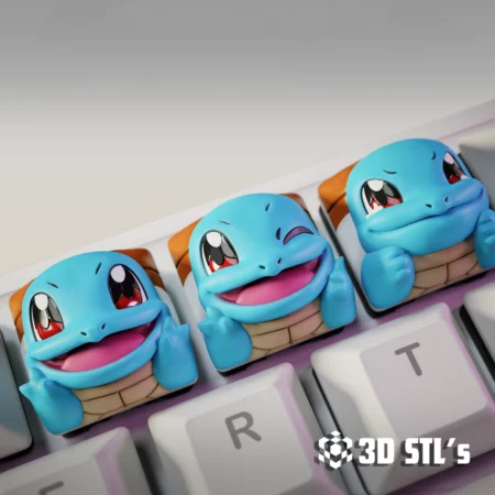 Keycaps Squirtle Pokémon STL 3D Print Models