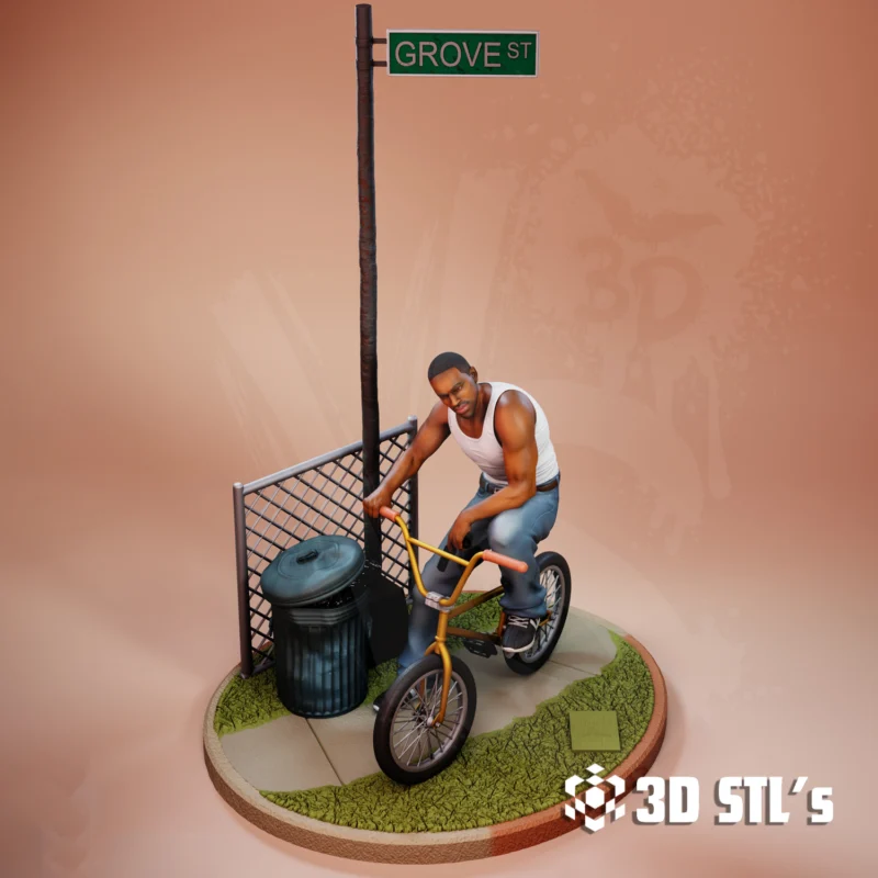CJ San Andreas STL File 3D Print Model