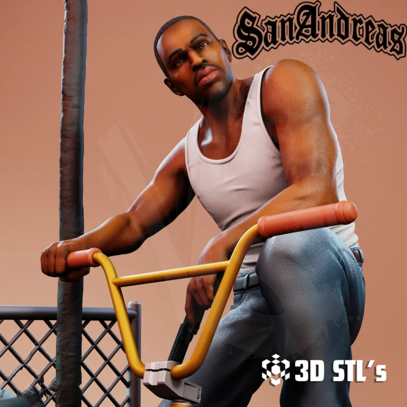 Special CJ San Andreas STL File 3D Print Model - Image 4