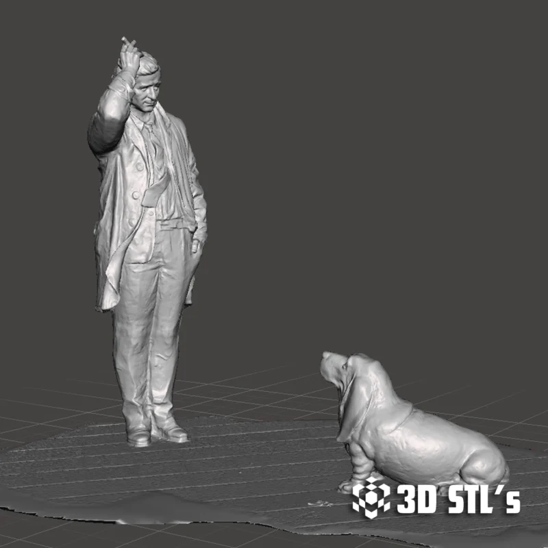 Columbo Statue STL 3D File