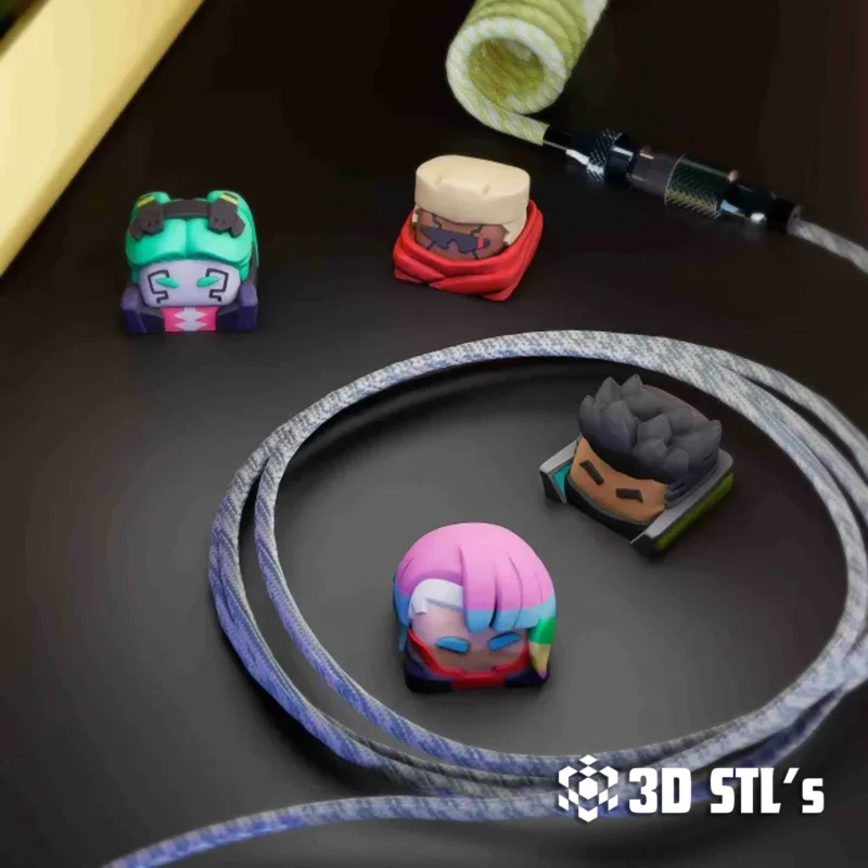 Cyberpunk Edgerunners Keycaps STL 3D Print Models - Image 3