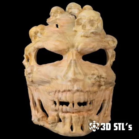 Face the Grave Halloween Mask STL 3D Model