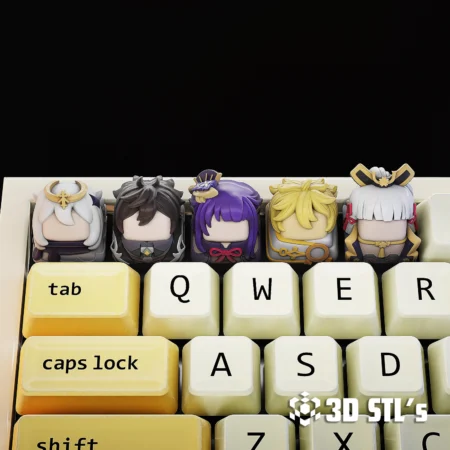 Genshin Impact Keycaps STL 3D Print Models