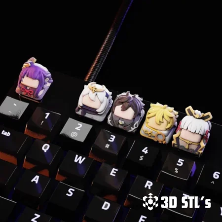 Genshin Impact Keycaps STL 3D Print Models
