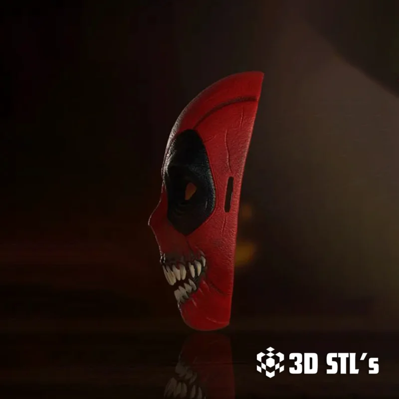 Haunted Deadpool Mask The Halloween Nightmare STL 3D Model