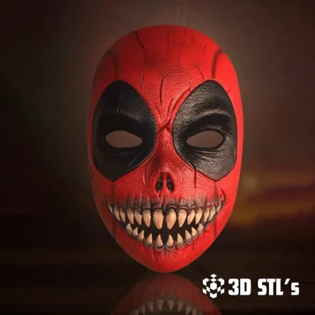 Haunted Deadpool Mask The Halloween Nightmare STL 3D Model