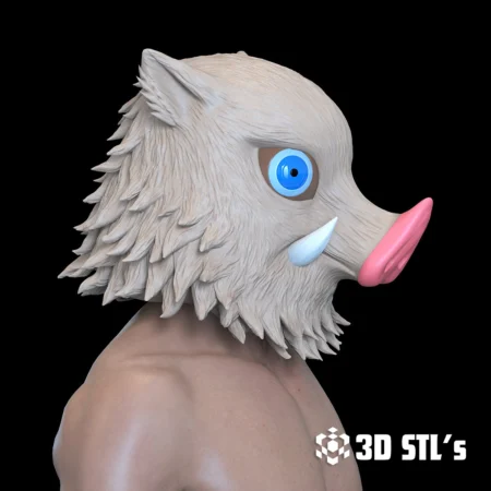 Inosuke Boar Helmet Mask STL 3D Model