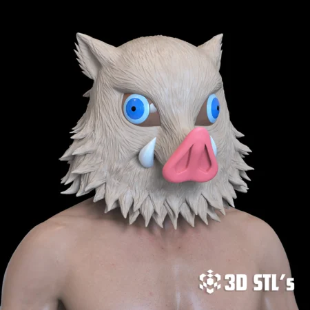 Inosuke Boar Helmet Mask STL 3D Model