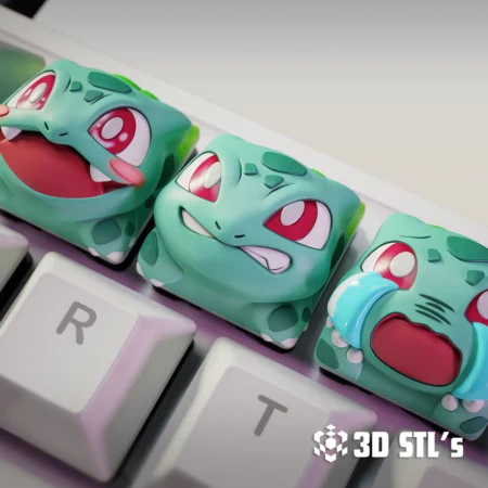 Keycaps Bulbasaur Pokémon STL 3D Print Models
