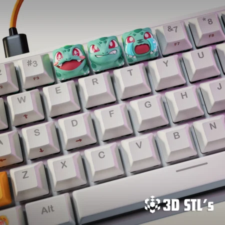 Keycaps Bulbasaur Pokémon STL 3D Print Models