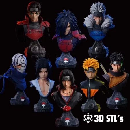 Naruto Bust Bundle STL Files 3D Print Models