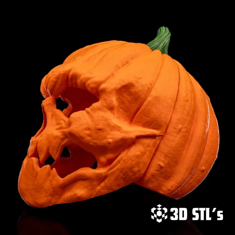 Pumpkin Head Halloween Mask STL 3D Model
