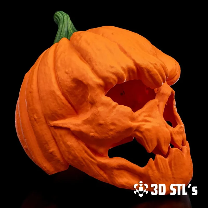 Pumpkin Head Halloween Mask STL 3D Model