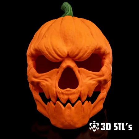 Pumpkin Head Halloween Mask STL 3D Model