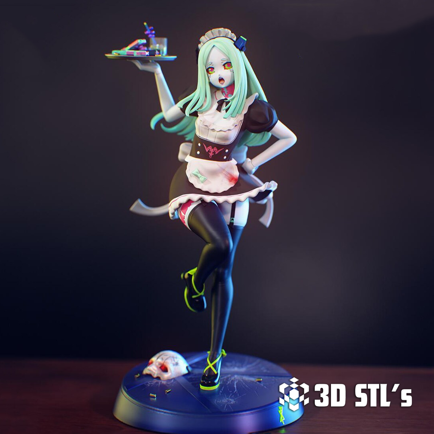 Rebecca Cyberpunk STL File 3D Print Model