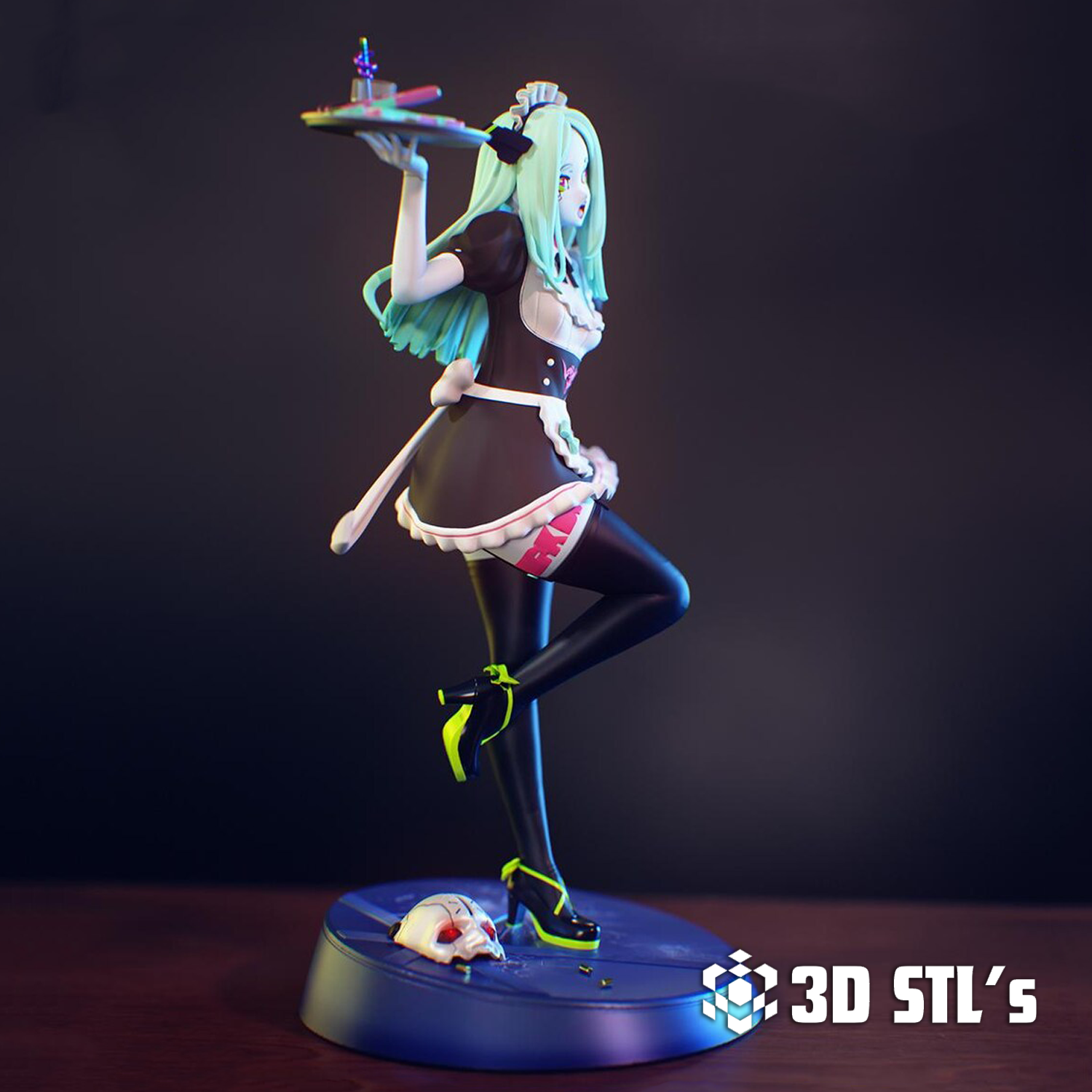 Rebecca Cyberpunk STL File 3D Print Model
