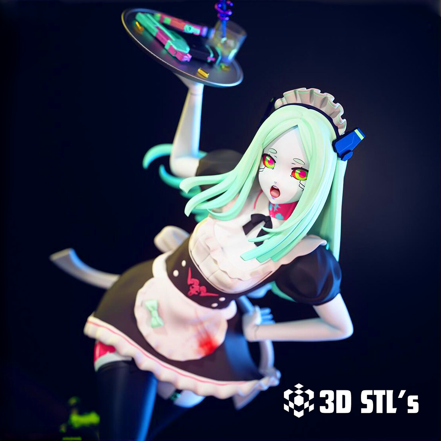 Best Rebecca Cyberpunk STL File 3D Print Model