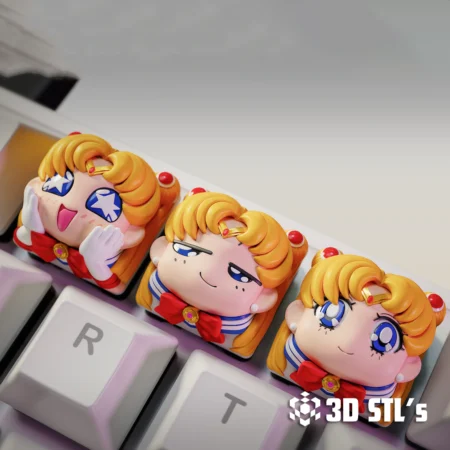 Sailor Moon Keycaps STL 3D Print Models
