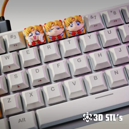 Sailor Moon Keycaps STL 3D Print Models
