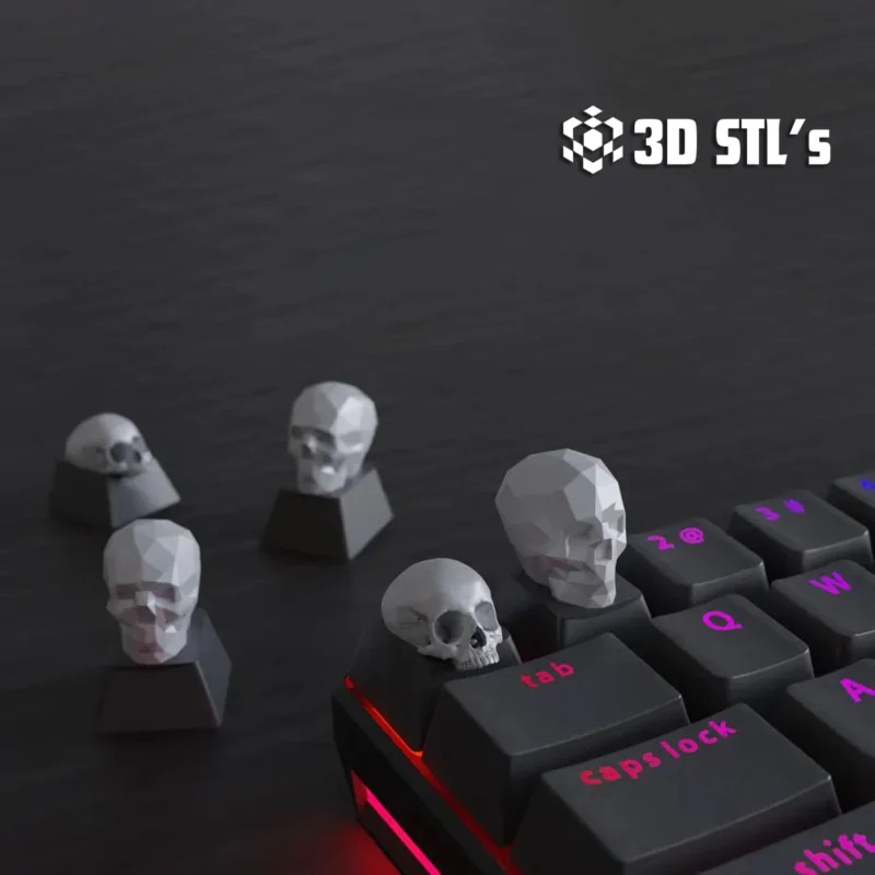 Skull Keycaps STL 3D Print Models