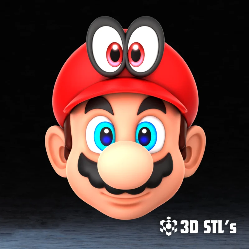 Super Mario Mask Helmet STL 3D Model