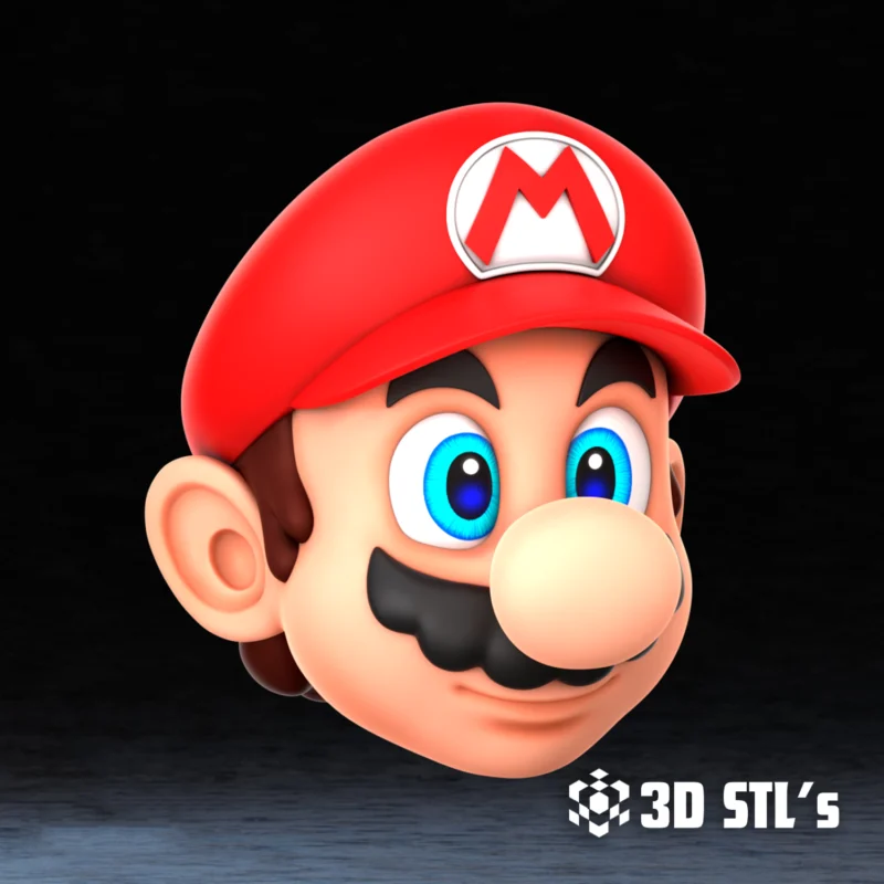 Super Mario Mask Helmet STL 3D Model