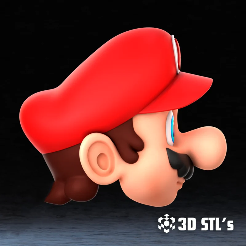Super Mario Mask Helmet STL 3D Model