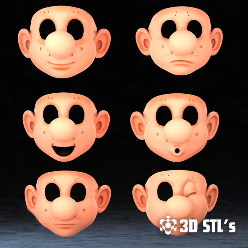 Super Mario Mask Helmet STL 3D Model
