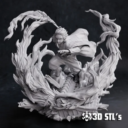 Tanjiro Demon Slayer STL File 3D Print Model