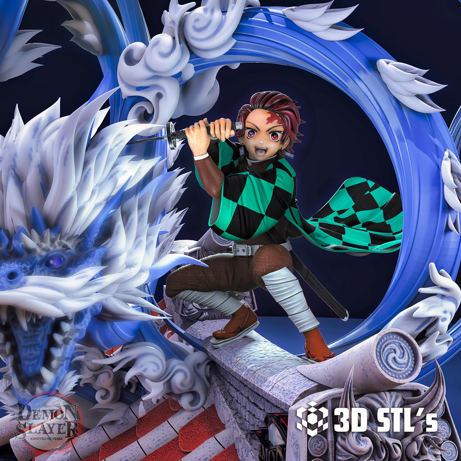 Tanjiro Kamado STL File 3D Print Model