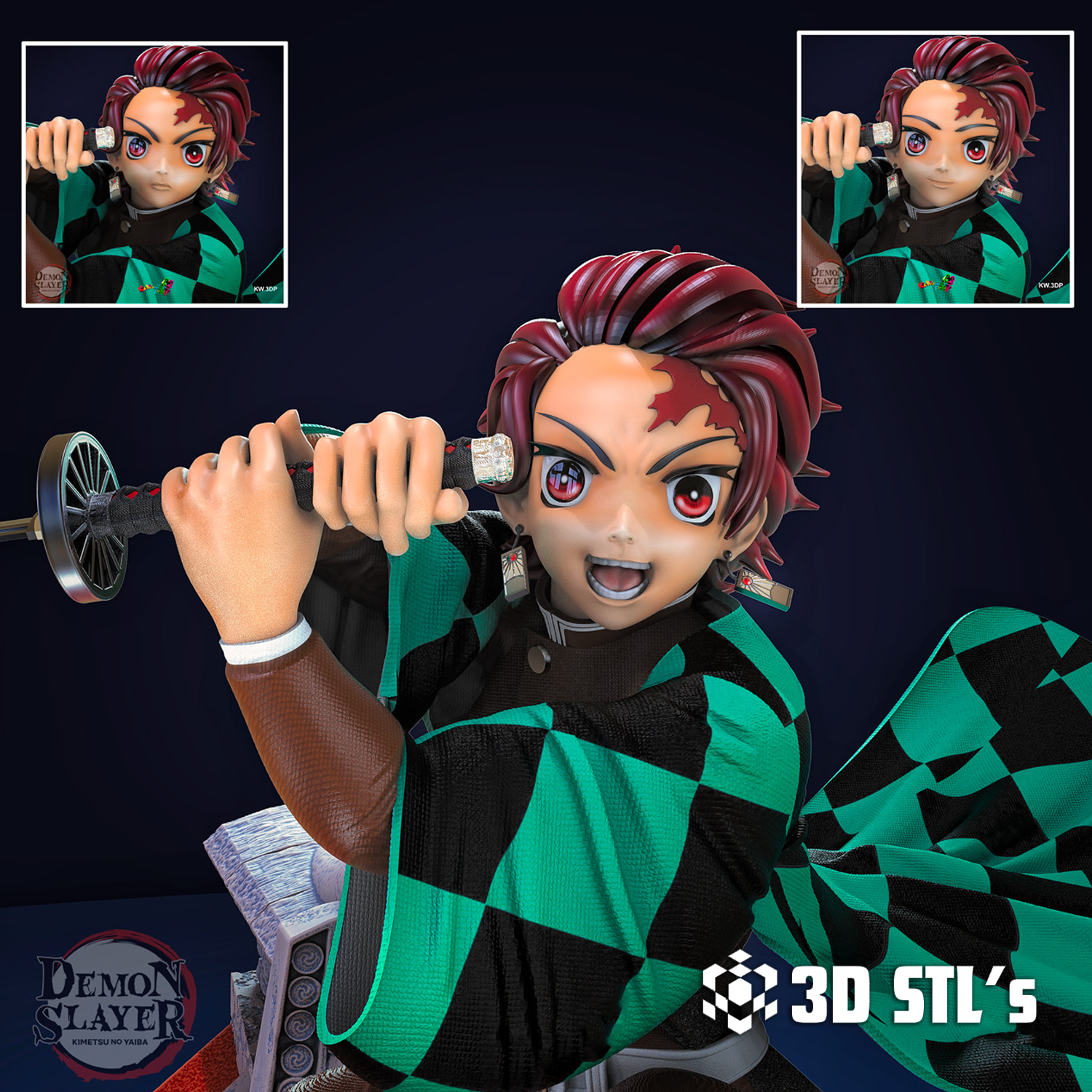 Tanjiro Kamado STL File 3D Print Model