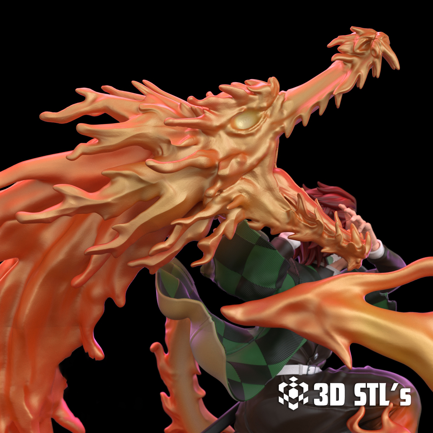 Tanjiro Kimetsu no Yaiba STL File 3D Print Model