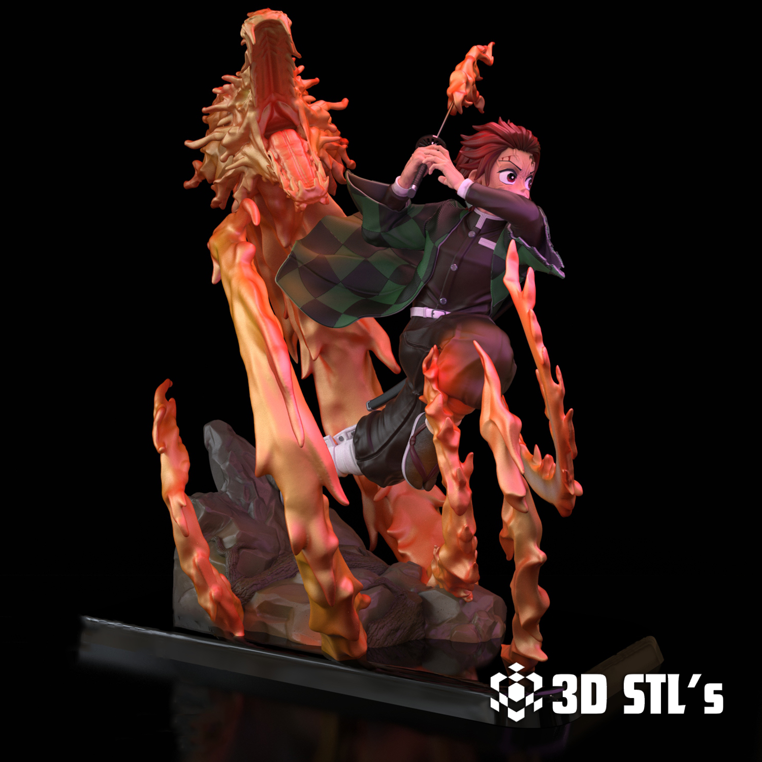 Tanjiro Kimetsu no Yaiba STL File 3D Print Model