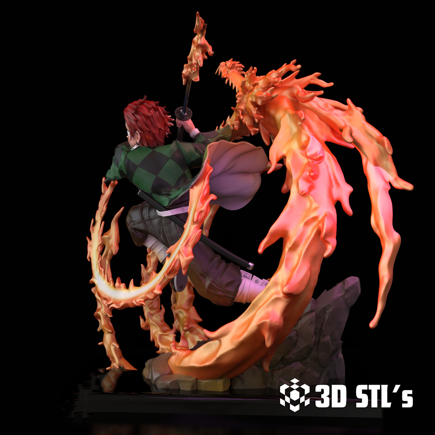 Tanjiro Kimetsu no Yaiba STL File 3D Print Model