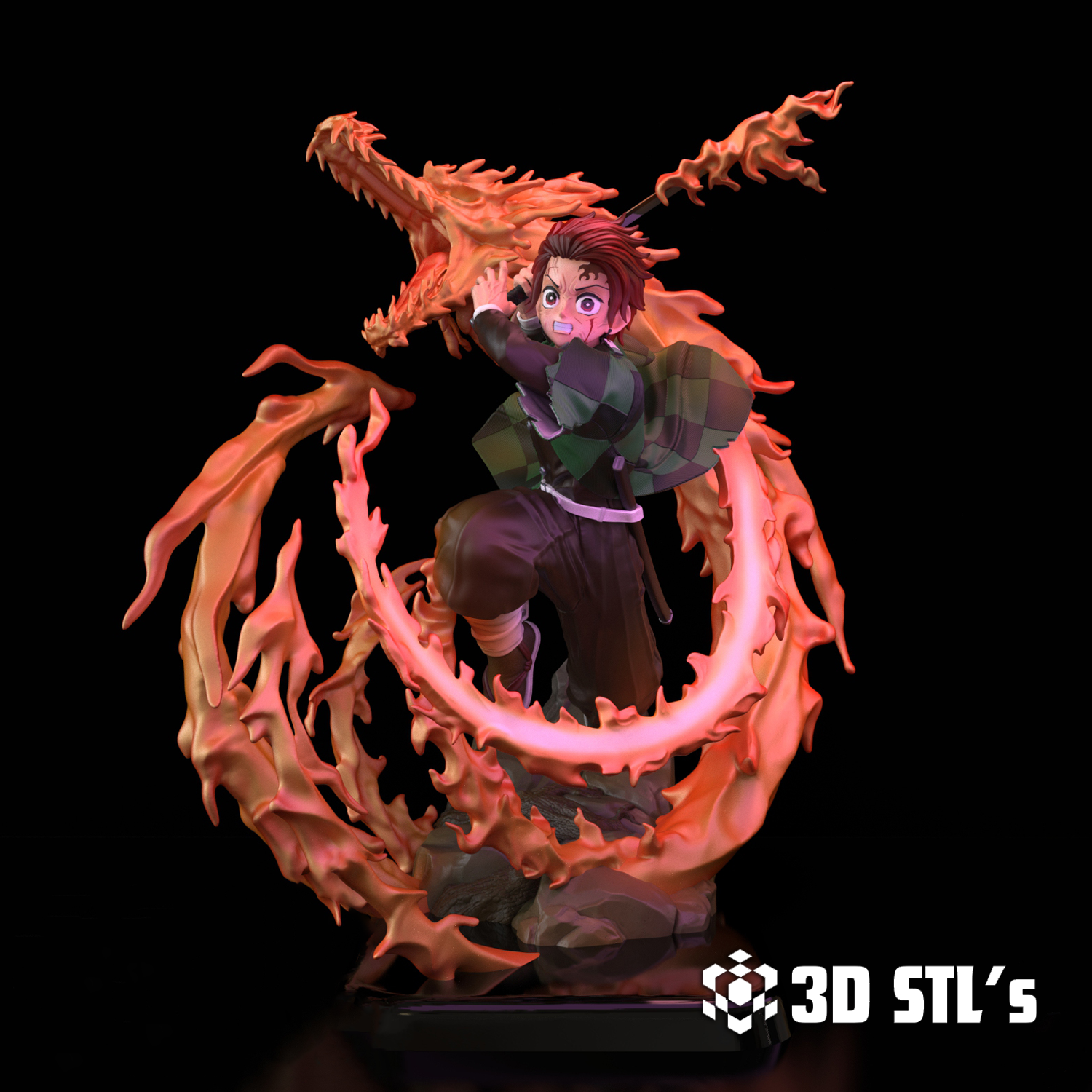 Tanjiro Kimetsu no Yaiba STL File 3D Print Model
