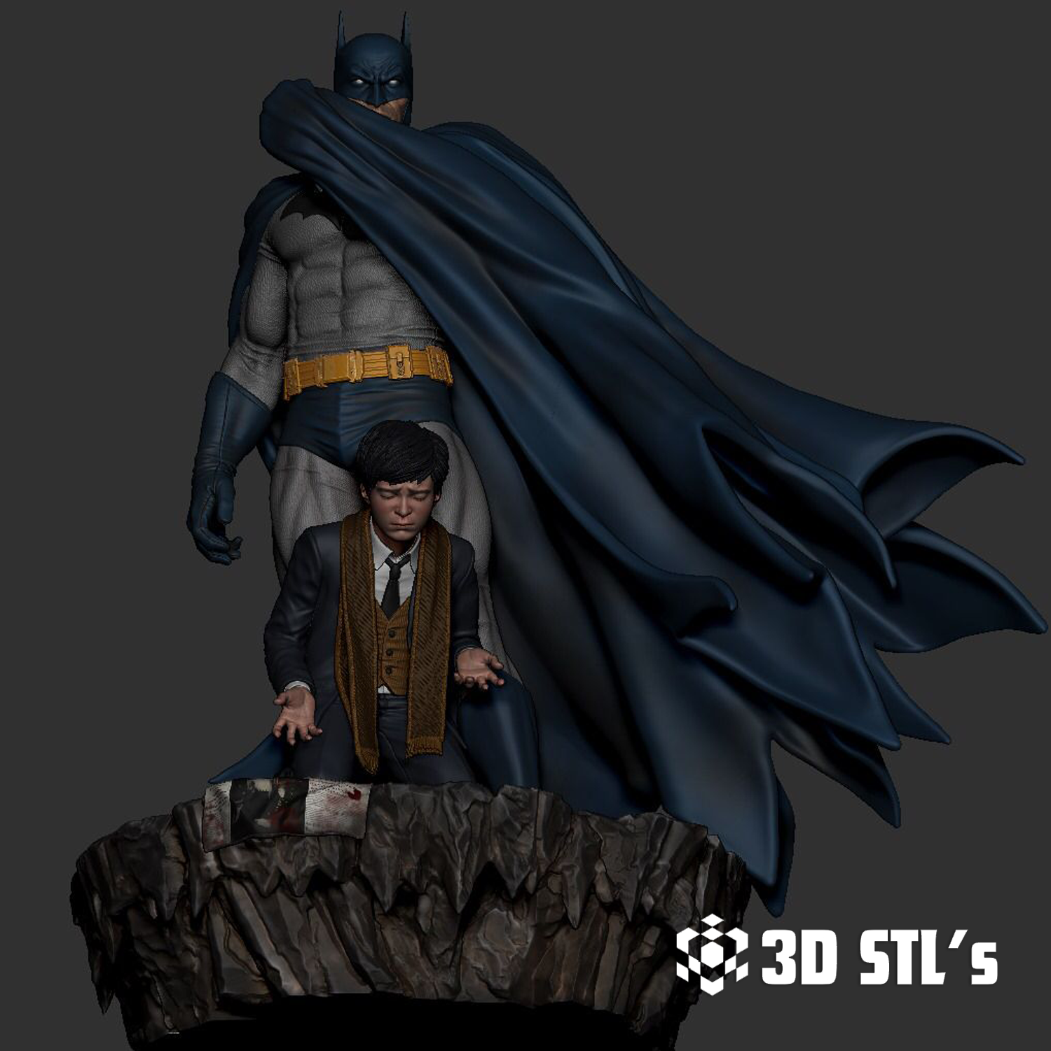 Batman Birth of Justice STL File 3D Print Model 2 Batman Birth of Justice STL File 3D Print Models