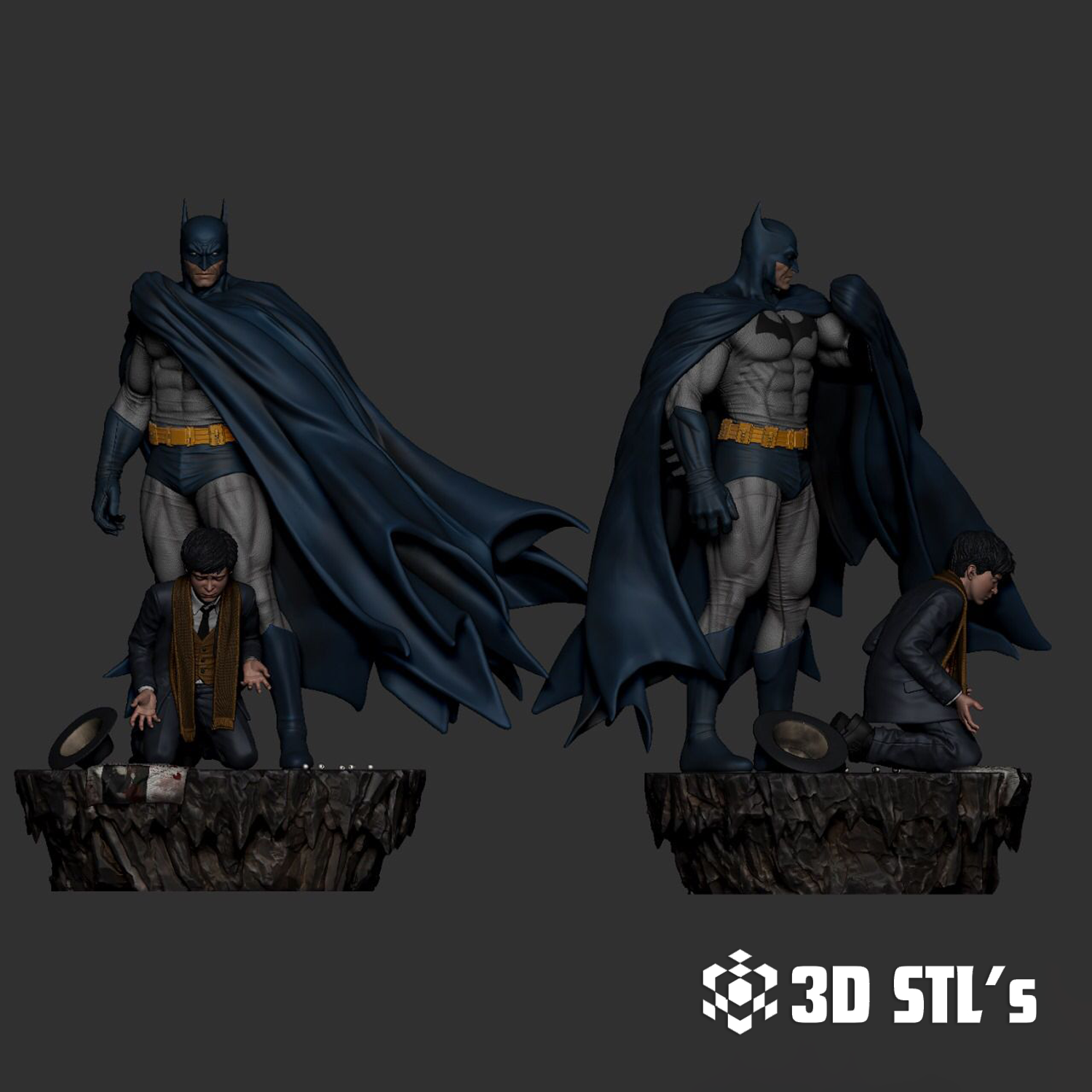 Batman Birth of Justice STL File 3D Print Model 4 Batman Birth of Justice STL File 3D Print Model - Image 4
