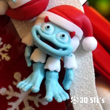 STL Models - 3DSTLS 27 Christmas baby yeti STL 3MF File 3D Print Model