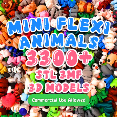 STL Models - 3DSTLS 52 Flexi Mini Animals 3300 STL & 3MF Files 3D Print Epic Models