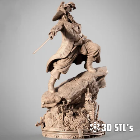 STL Models - 3DSTLS 132 Hector Barbossa STL File 3D Print Model